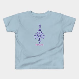 Om chakra, yoga mediation Kids T-Shirt